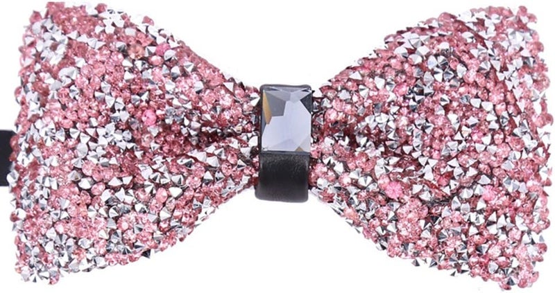 Novelty Pre-Tied Bowtie Men's Big Boy Bling Sparkle Rhinestone Banquet Wedding Bow Tie